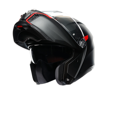 Agv Tourmodular Frequency Matt Gun Metal Red Çene Açılır Kask