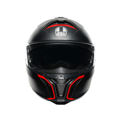 Agv Tourmodular Frequency Matt Gun Metal Red Çene Açılır Kask