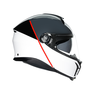 Agv Tourmodular Mlt Balance White Grey Red Çene Açılır Kask