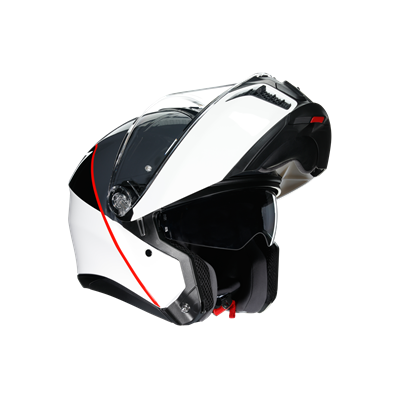 Agv Tourmodular Mlt Balance White Grey Red Çene Açılır Kask