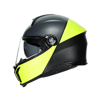 Agv Tourmodular Multi Balanca Matt Black Yellow Çene Açılır Kask