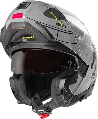 C5 Çene Açılır Motosiklet Kaskı Globe Grey