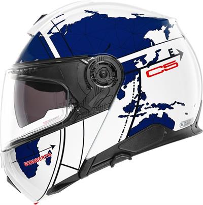 C5 Çene Açılır Motosiklet Kaskı Globe Blue