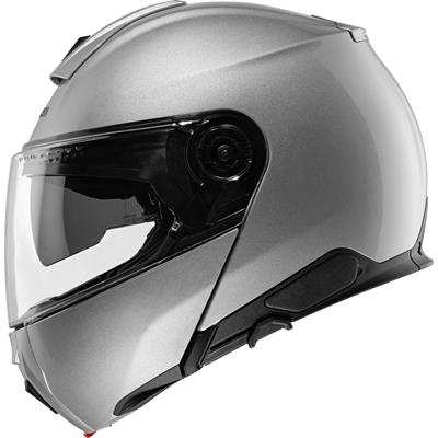C5 Çene Açılır Motosiklet Kaskı Glossy Silver