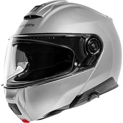 C5 Çene Açılır Motosiklet Kaskı Glossy Silver