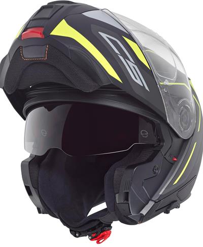 C5 Çene Açılır Motosiklet Kaskı Omega Yellow