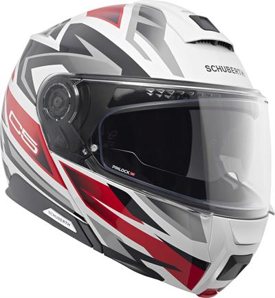 C5 Çene Açılır Motosiklet Kaskı Zenith Red