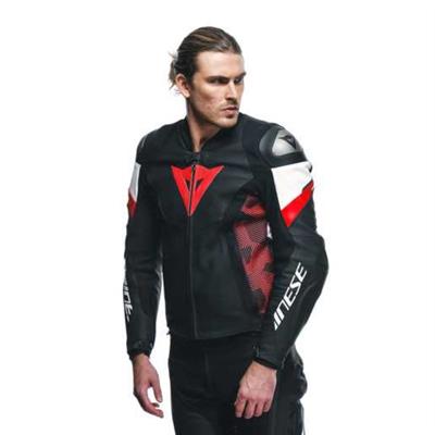 Dainese Avro 5 Blk Red Lava White Deri Mont