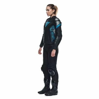 DAINESE CEKET DERİ/AVRO 5 LEATHER JACKET WMN BLK TEAL ANT