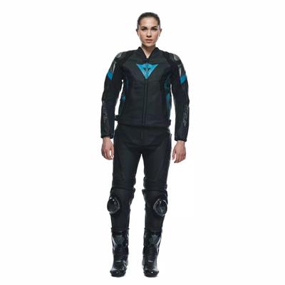 DAINESE CEKET DERİ/AVRO 5 LEATHER JACKET WMN BLK TEAL ANT