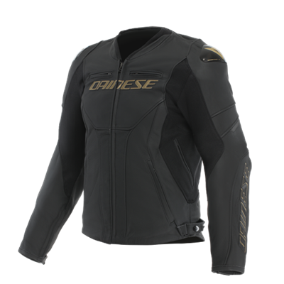 DAINESE CEKET RACING 5 LEATHER BLACK GOLD
