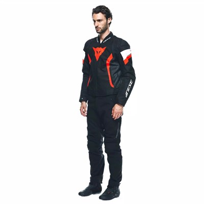 DAINESE CEKET/AVRO 5 TEX JACKET BLACK/RED-FLUO/WHİTE