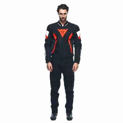 DAINESE CEKET/AVRO 5 TEX JACKET BLACK/RED-FLUO/WHİTE