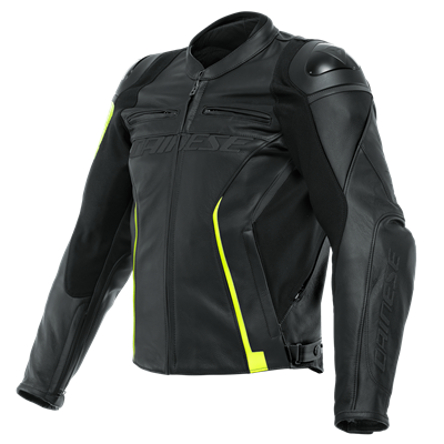 DAINESE CEKET/VR46 CURB LTHR BLK FLUO YELLOW