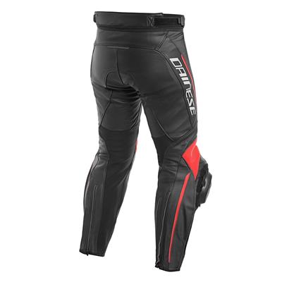Dainese Delta 3 Black Fluo Red Deri Pantolon