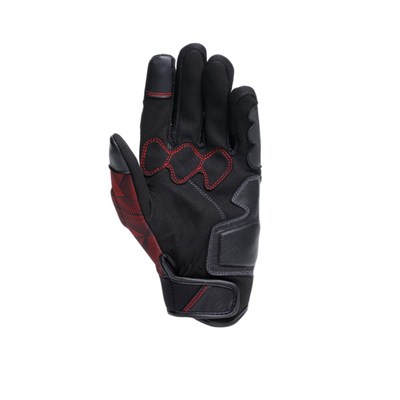 DAINESE ELD/ ERMEX GLOVES BLACK  RED LAVA