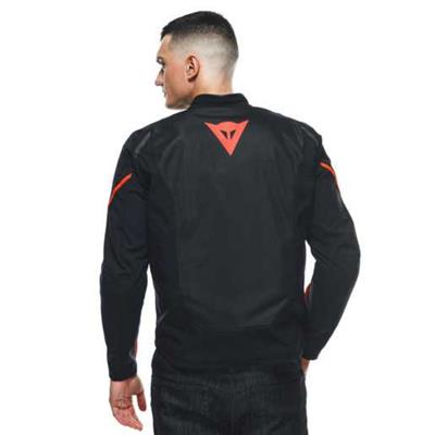 Dainese Smart Jacket LS Sport Black Fluo Red Airbag Tekstil Mont