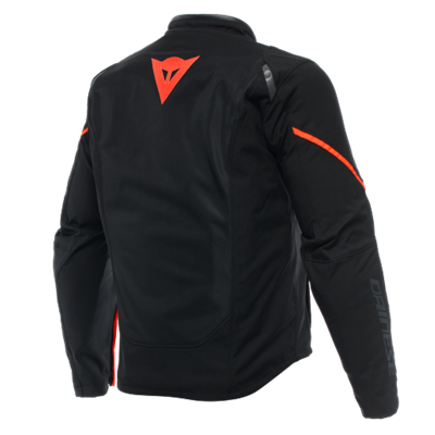 Dainese Smart Jacket LS Sport Black Fluo Red Airbag Tekstil Mont