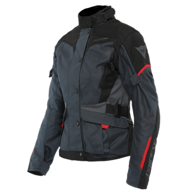 Dainese Tempest 3 Ebony Black Lava Red D-Dry Kadın Mont