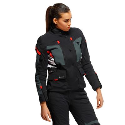 DAINESE/CARVE MASTER 3 LDY G.TEX BLK EBONY LAVA-RED