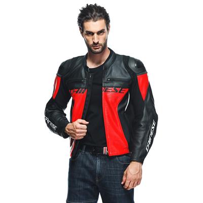 DAINESE/RACING 4 LEATHER LAVA RED BLACK