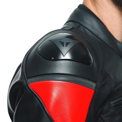 DAINESE/RACING 4 LEATHER LAVA RED BLACK