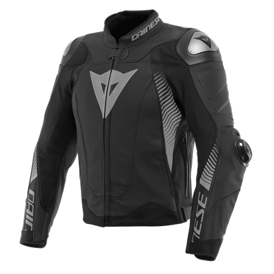 DAINESE/SUPER SPEED 4 LTHR JCKT BLK-MATT/CHARCOAL-GRAY