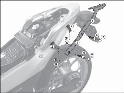 GIVI 1109FZ HONDA INTEGRA 700 (12-13) ARKA ÇANTA TAŞIYICI