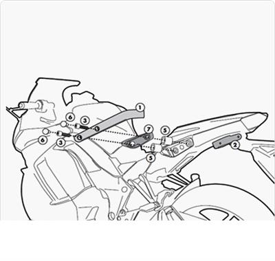 GIVI 4100KIT KAWASAKI Z 1000 SX (11-20) YAN ÇANTA TAŞIYICI BAĞLANTI KİTİ