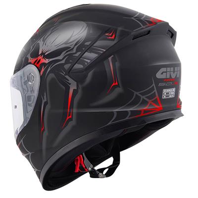 GIVI 50.X ARACHNO MAT SİYAH-KIRMIZI KASK