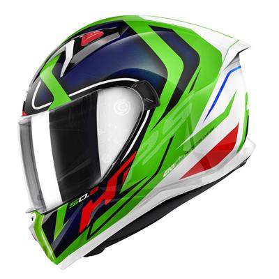 GIVI 50.8 RACER BEYAZ-YEŞİL-MAVİ KASK
