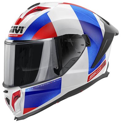 GIVI 50.3 VISION MAT BEYAZ-MAVİ-KIRMIZI KASK