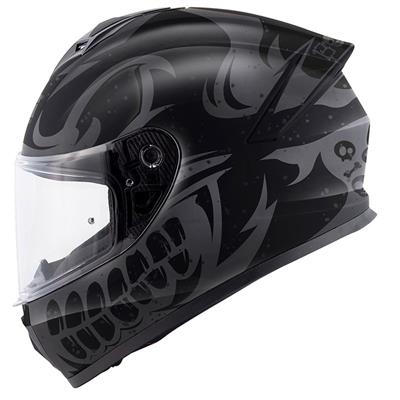 GIVI 50.X BONES MAT SİYAH-GRİ KASK