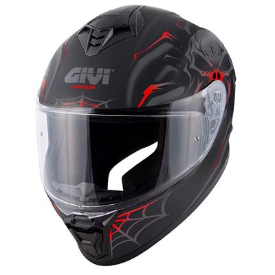 GIVI 50.X ARACHNO MAT SİYAH-KIRMIZI KASK