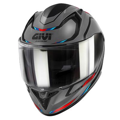 GIVI 50.8 MACH1 MAT GRİ-SİYAH-KIRMIZI KASK