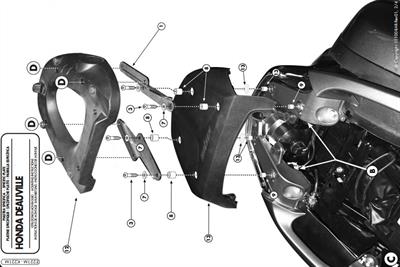 GIVI E221M HONDA NT 700 DEAUVILLE (06-12) ARKA ÇANTA TAŞIYICI