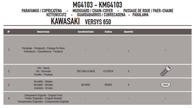 GIVI MG4103 KAWASAKI VERSYS 650 (06-24) ÇAMURLUK