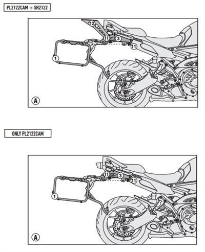 GIVI PL2122CAM YAMAHA TRACER 900 (15-17) YAN ÇANTA TAŞIYICI