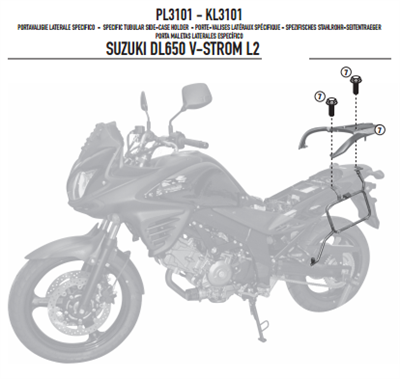 GIVI PL3101 SUZUKI DL 650 V-STROM (11-16) YAN ÇANTA TAŞIYICI