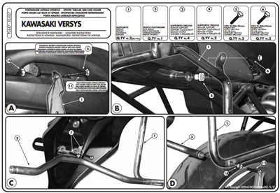 GIVI PL447 KAWASAKI VERSYS 650 (06-09) YAN ÇANTA TAŞIYICI