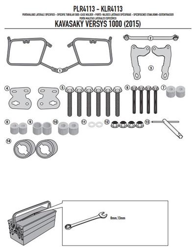 GIVI PLR4113 KAWASAKI VERSYS 1000 (15-16) YAN ÇANTA TAŞIYICI