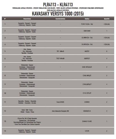GIVI PLR4113 KAWASAKI VERSYS 1000 (15-16) YAN ÇANTA TAŞIYICI