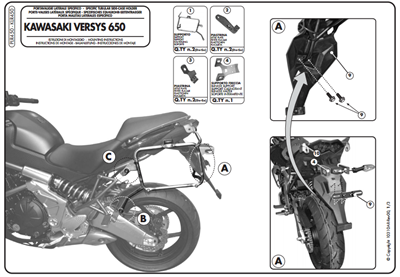 GIVI PLR450 KAWASAKI VERSYS 650 (10-14) YAN ÇANTA TAŞIYICI