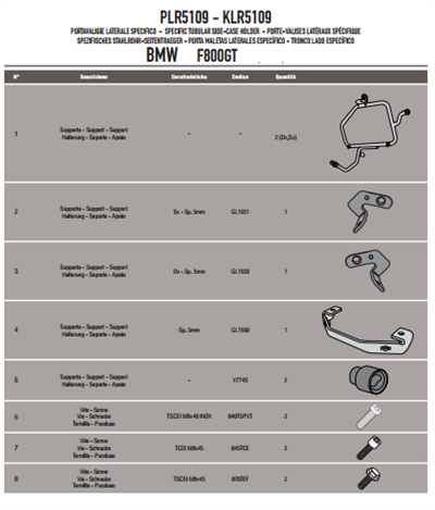 GIVI PLR5109 BMW F 800GT (13-17) YAN ÇANTA TAŞIYICI