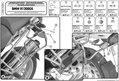 GIVI PLR684 BMW R 1200GS (04-12) YAN ÇANTA TAŞIYICI