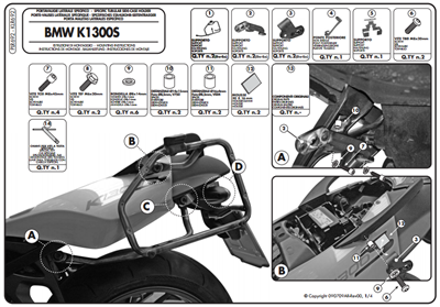 GIVI PLR692 BMW K 1200S (05-08) - K 1300S (09-16) YAN ÇANTA TAŞIYICI