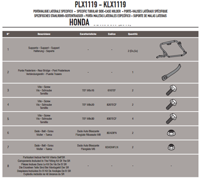 GIVI PLX1119 HONDA CB 500F - CBR 500R (13-15) YAN ÇANTA TAŞIYICI