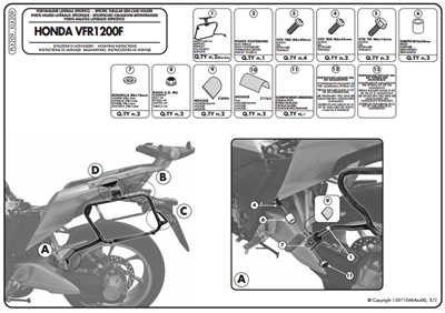 GIVI PLX209 HONDA VFR 1200F (10-16) YAN ÇANTA TAŞIYICI