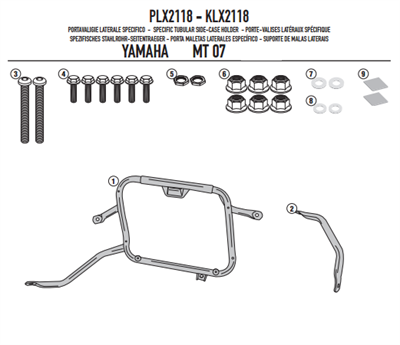 GIVI PLX2118 YAMAHA MT-07 (14-17) YAN ÇANTA TAŞIYICI