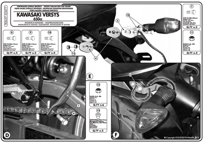 GIVI PLX447 KAWASAKI VERSYS 650 (06-09) YAN ÇANTA TAŞIYICI
